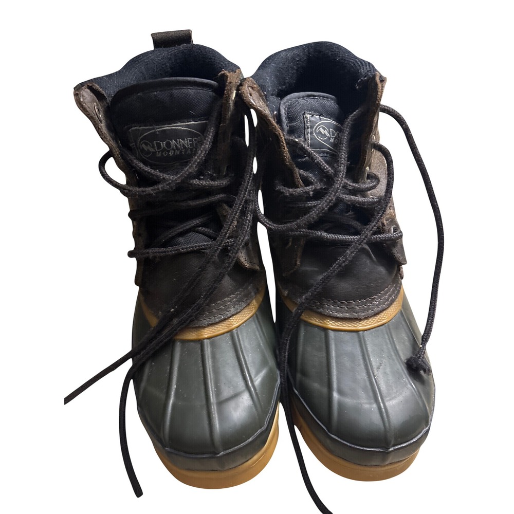 Donner Mountain Duck Boots Mens 6 Brown Green Good